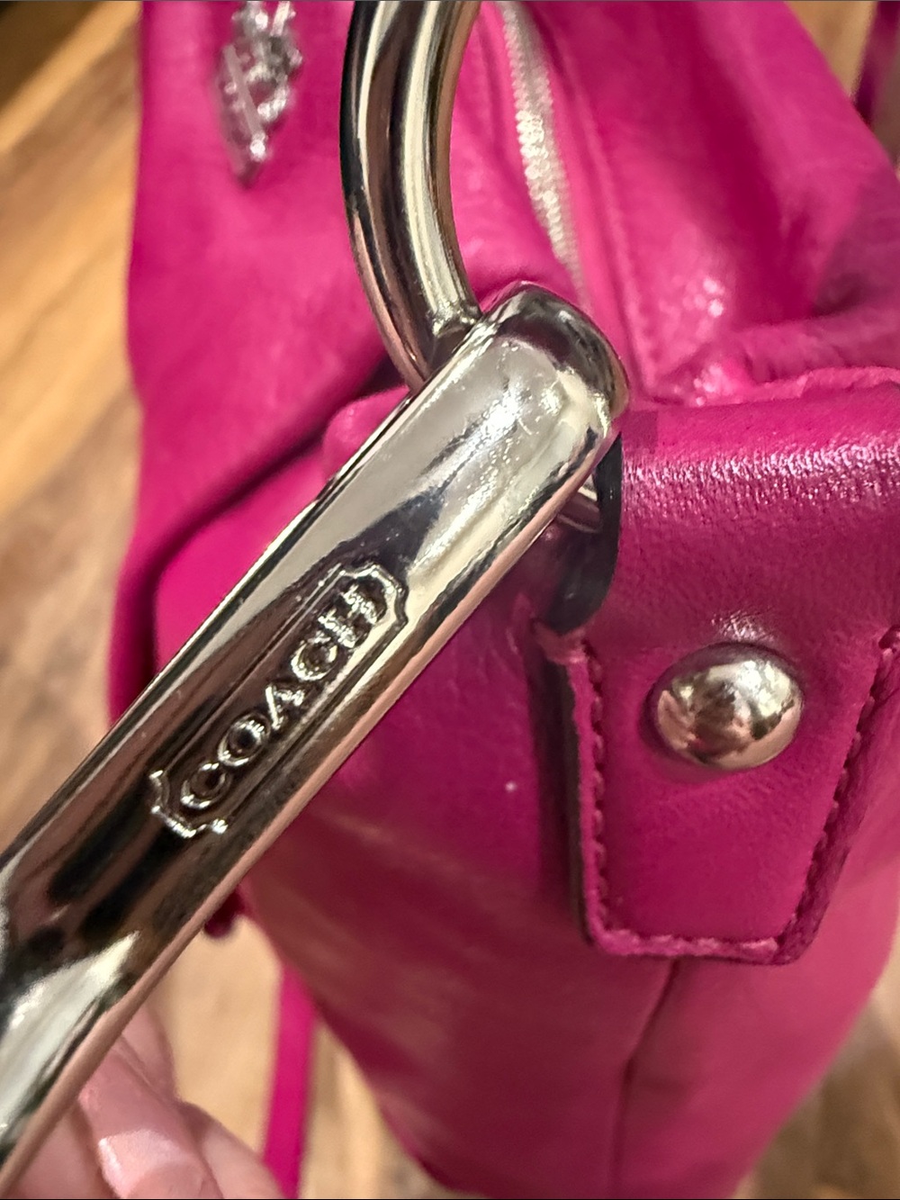 Coach Madison Isabelle Magenta Leather Shoulder/Crossbody Bag (#21224)(EUC) - Picture 13 of 17